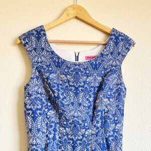 Betsy Johnson Silver and Blue Dress